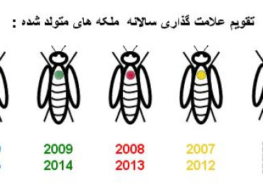 رنگ های ملکه در سال های مختلف